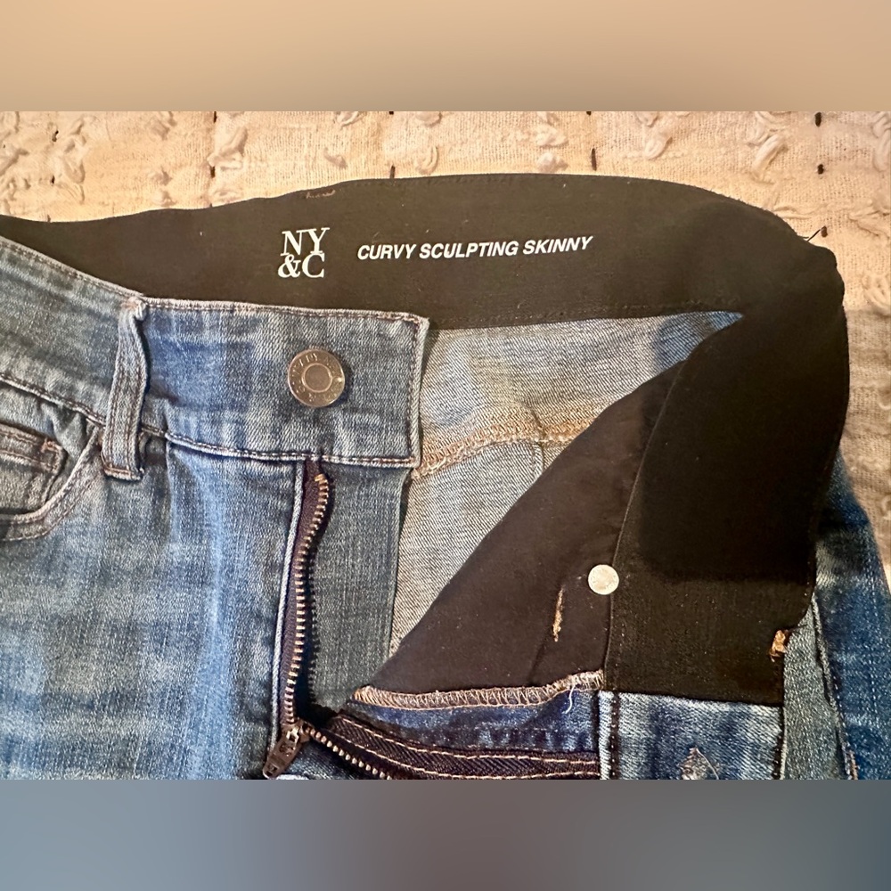 5 PAIR of New York & Co Women SCULPTING skinny jeans!  Sz 6 Tall!! Butt forming - Picture 6 of 16